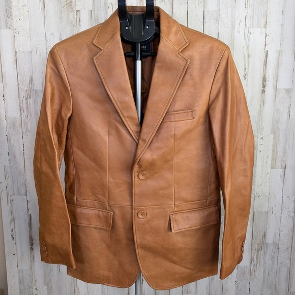 Parfait Leather Italy Jackets & Blazers - Parfait Leather Italy Blazer Jacket Womens L Tan Sport Coat Western Boho Preppy